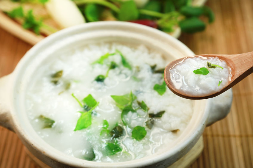 38149522 - nanakusagayu, rice porridge with the seven herbs of spring